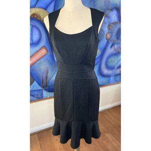 White House Black Market Women's Cap Sleeve Sheath Dress Square Neckline Size 4